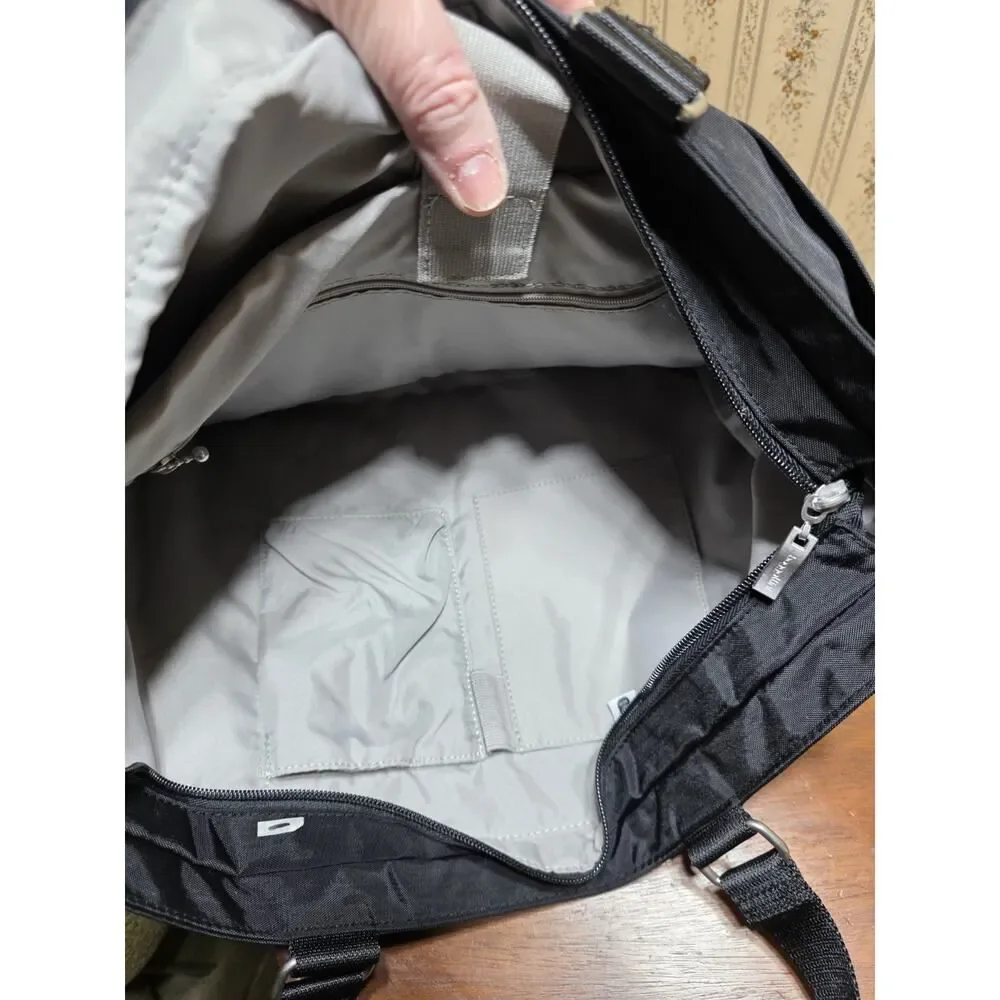 Baggallini Anywhere Day Laptop Tote Black Travel Work Organizer Bag NWT w/ Strap